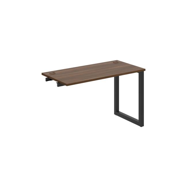 Werkbank UNI O, für Längsverkettung, 120 x 75,5 x 60 cm, Nussbaum/Schwarz