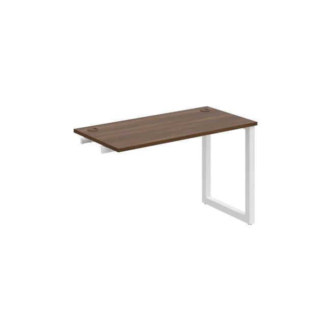 Werkbank UNI O, für Längsverkettung, 120 x 75,5 x 60 cm, Nussbaum/Weiß