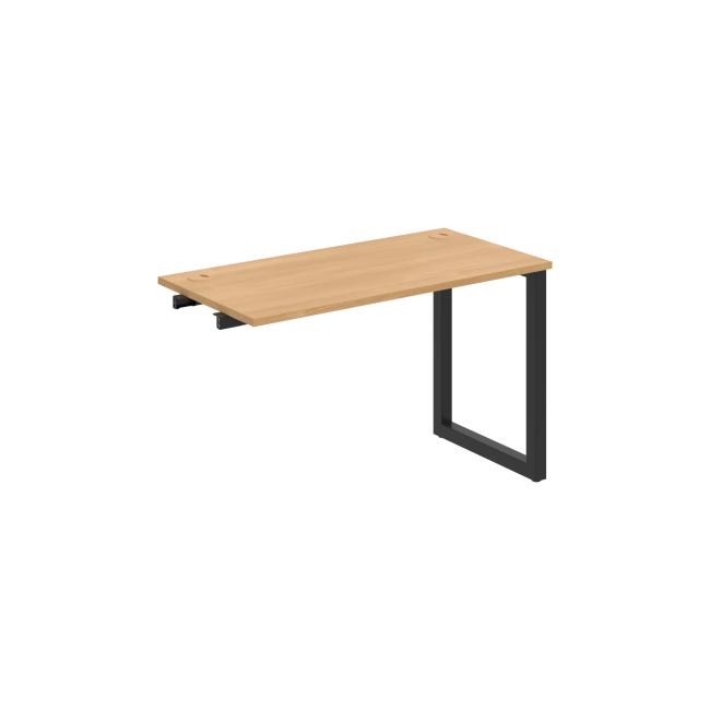 Werkbank UNI O, für Längsverkettung, 120 x 75,5 x 60 cm, Eiche/Schwarz