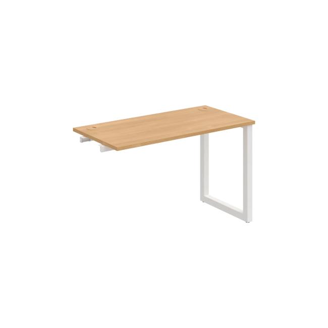 Werkbank UNI O, für Längsverkettung, 120 x 75,5 x 60 cm, Eiche/Weiß