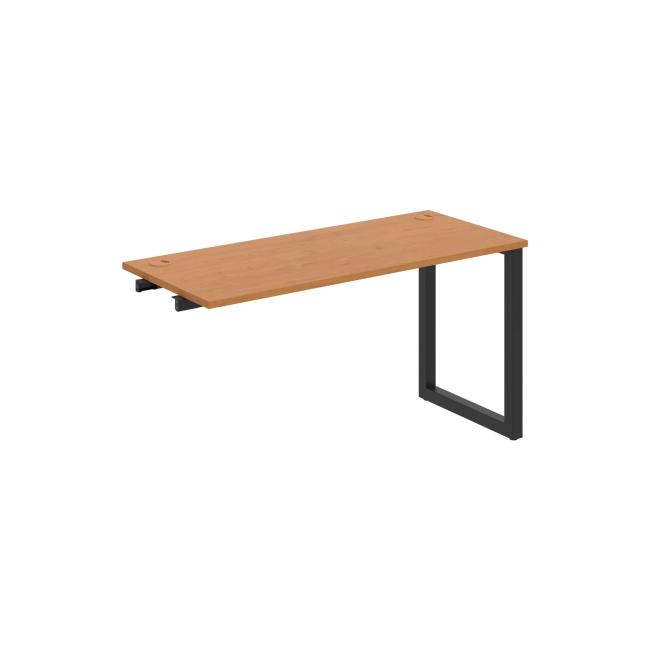 Werkbank UNI O, für Längsverkettung, 140 x 75,5 x 60 cm, Erle/schwarz