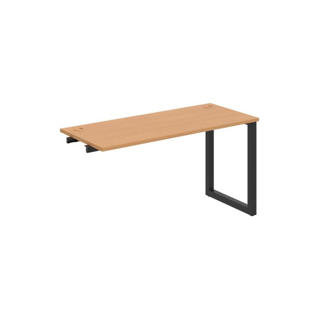 Werkbank UNI O, für Längsverkettung, 140x75,5x60 cm, Buche/schwarz