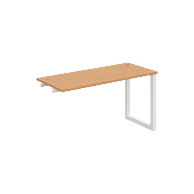 Werkbank UNI O, für Längsverkettung, 140 x 75,5 x 60 cm, Buche/Weiß