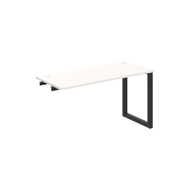 Werkbank UNI O, für Längsverkettung, 140x75,5x60 cm, weiß/schwarz