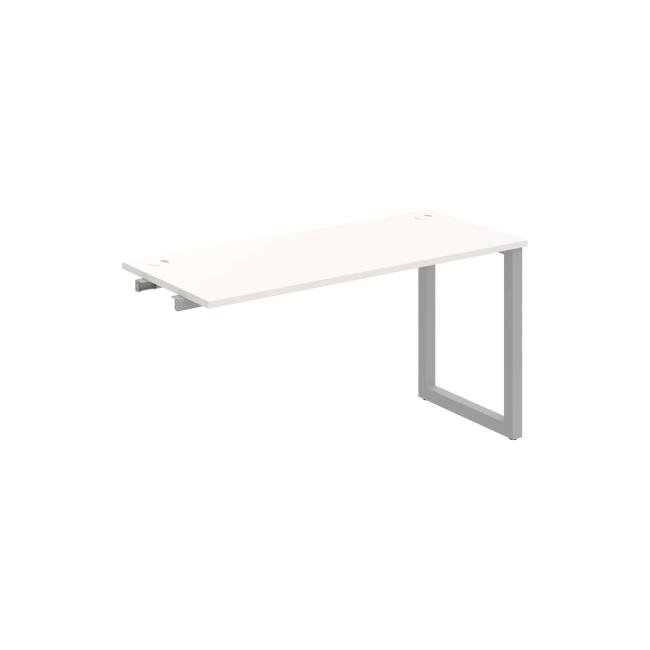 Werkbank UNI O, für Längsverkettung, 140x75,5x60 cm, weiß/grau