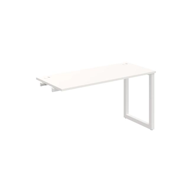 Werkbank UNI O, für Längsverkettung, 140 x 75,5 x 60 cm, weiß/weiß