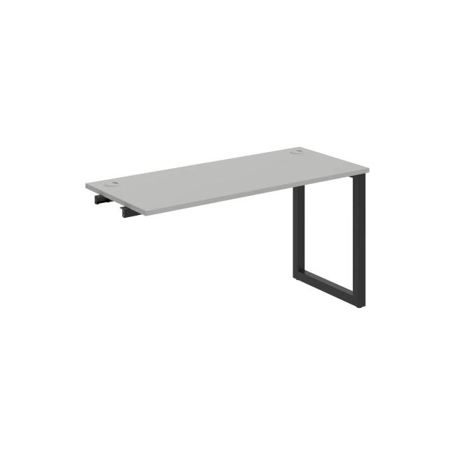 Werkbank UNI O, für Längsverkettung, 140x75,5x60 cm, grau/schwarz