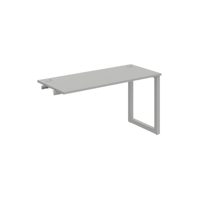 Werkbank UNI O, für Längsverkettung, 140x75,5x60 cm, grau/grau
