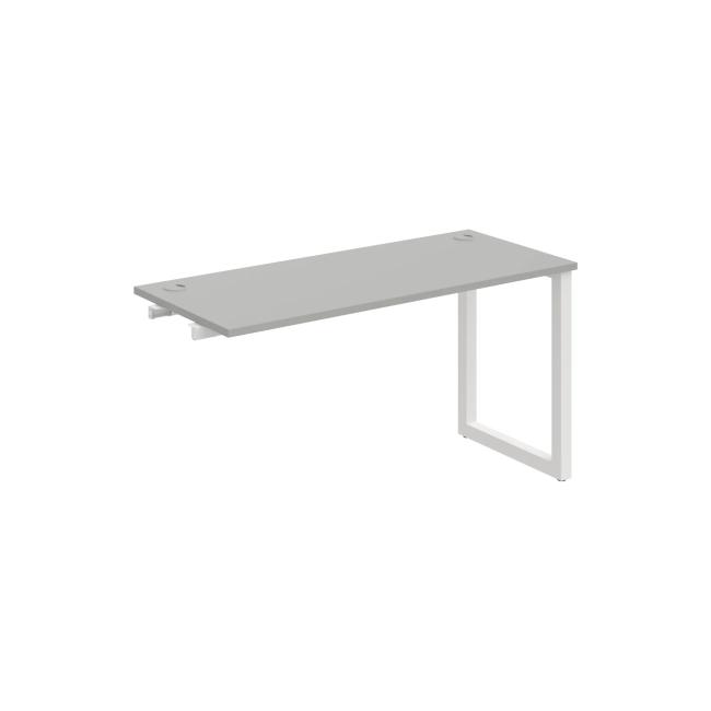Werkbank UNI O, für Längsverkettung, 140x75,5x60 cm, grau/weiß