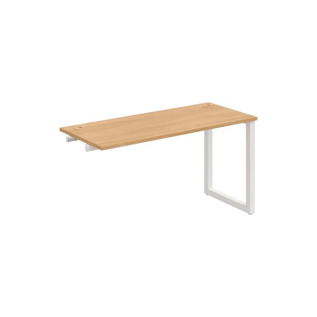Werkbank UNI O, für Längsverkettung, 140 x 75,5 x 60 cm, Eiche/Weiß