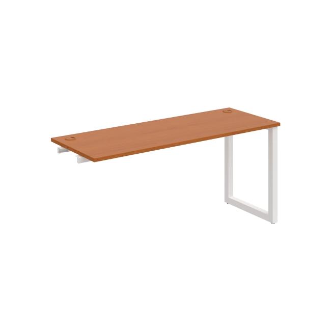 Werkbank UNI O, für Längsverkettung, 160 x 75,5 x 60 cm, Kirsche/Weiß