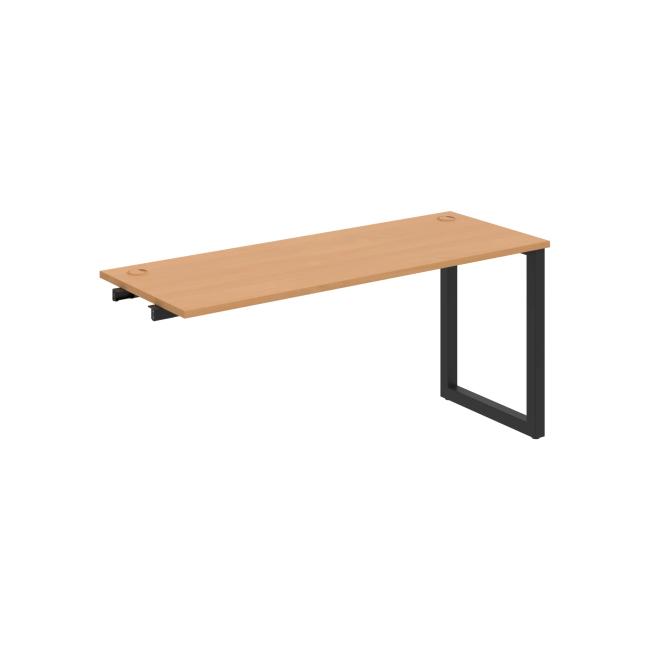 Werkbank UNI O, für Längsverkettung, 160x75,5x60 cm, Buche/schwarz