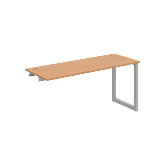 Werkbank UNI O, für Längsverkettung, 160x75,5x60 cm, Buche/grau