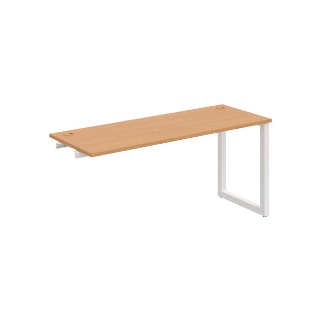 Werkbank UNI O, für Längsverkettung, 160 x 75,5 x 60 cm, Buche/Weiß