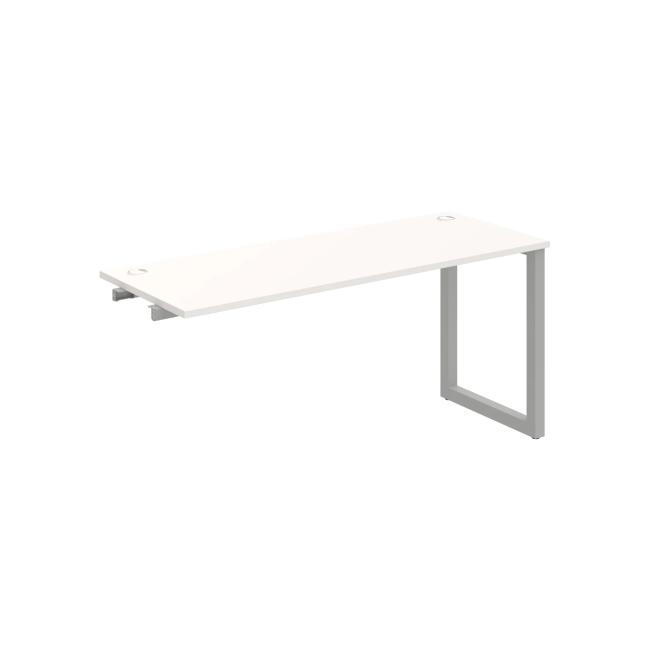 Werkbank UNI O, für Längsverkettung, 160x75,5x60 cm, weiß/grau