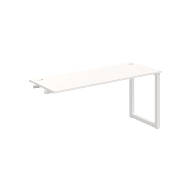 Werkbank UNI O, für Längsverkettung, 160x75,5x60 cm, weiß/weiß