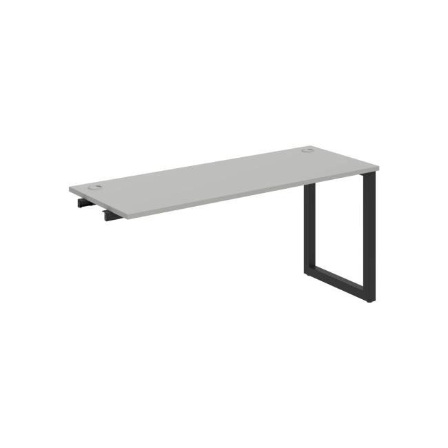 Werkbank UNI O, für Längsverkettung, 160x75,5x60 cm, grau/schwarz