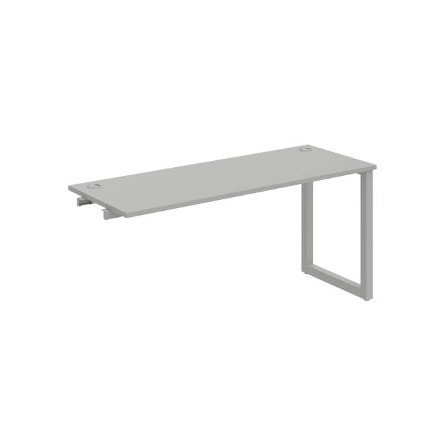 Werkbank UNI O, für Längsverkettung, 160x75,5x60 cm, grau/grau