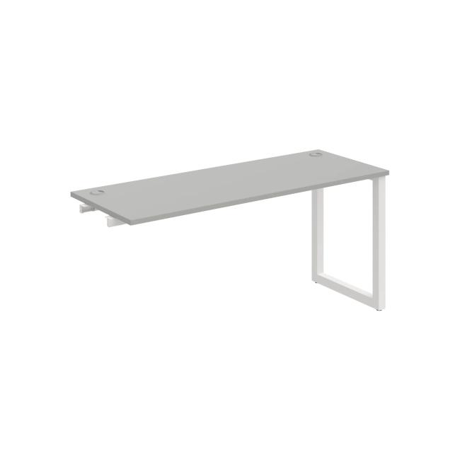 Werkbank UNI O, für Längsverkettung, 160x75,5x60 cm, grau/weiß
