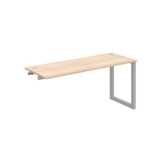 Werkbank UNI O, für Längsverkettung, 160x75,5x60 cm, Akazie/grau