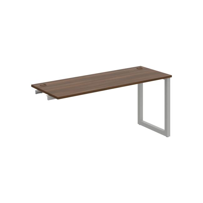 Werkbank UNI O, für Längsverkettung, 160x75,5x60 cm, Walnuss/Grau
