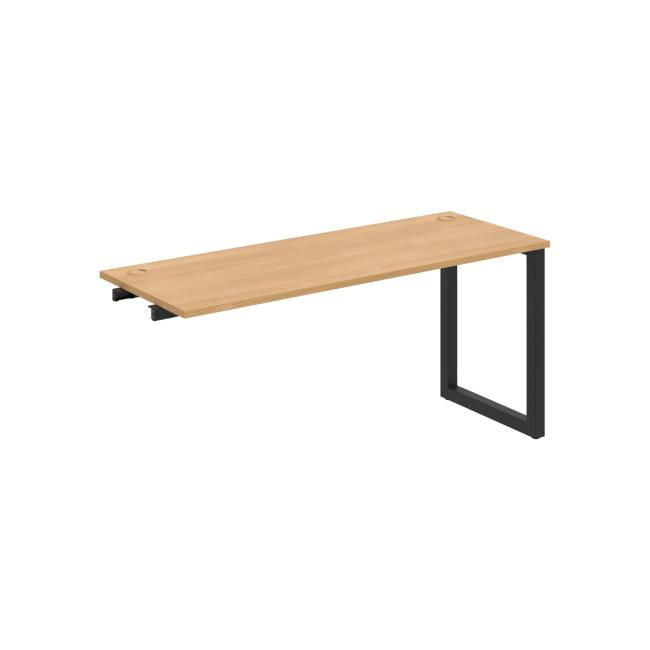 Werkbank UNI O, für Längsverkettung, 160x75,5x60 cm, Eiche/Schwarz