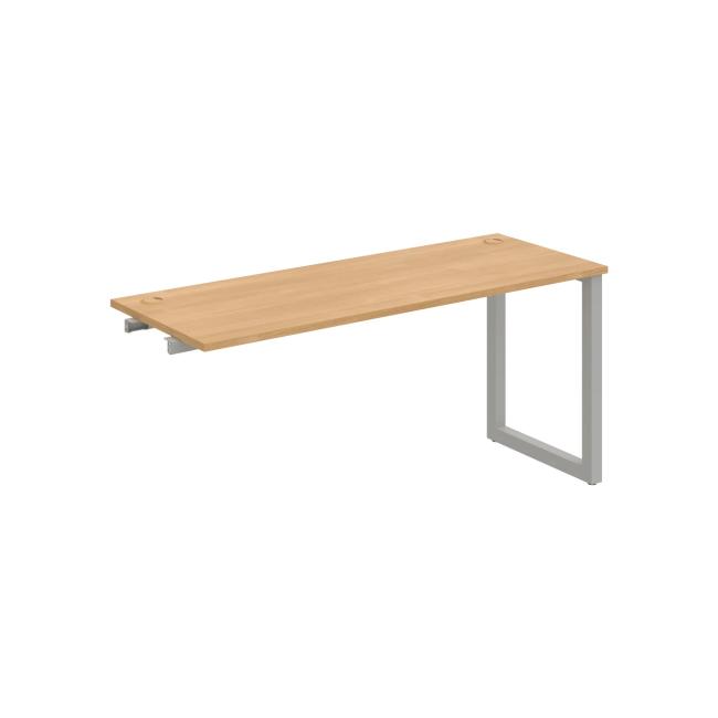 Werkbank UNI O, für Längsverkettung, 160x75,5x60 cm, Eiche/Grau