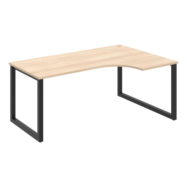 [ON919625] Schreibtisch UNI O, ergo, links, 180x75,5x120 cm, Akazie/schwarz