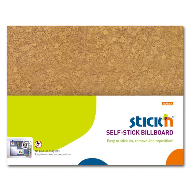 Selbstklebende Pinnwand Stick'n Hopax 58x46 cm braun