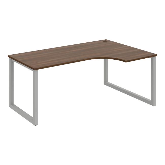 [ON919629] Schreibtisch UNI O, ergo, links, 180x75,5x120 cm, Walnuss/Grau