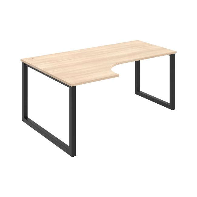 [ON919655] Schreibtisch UNI O, ergo, rechts, 180x75,5x120 cm, Akazie/schwarz