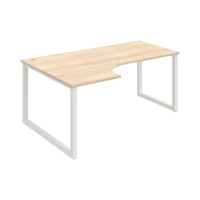 [ON919657] Schreibtisch UNI O, ergo, rechts, 180x75,5x120 cm, Akazie/weiß