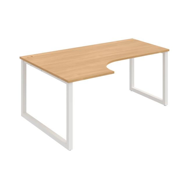 [ON919663] Schreibtisch UNI O, ergo, rechts, 180x75,5x120 cm, Eiche/Weiß