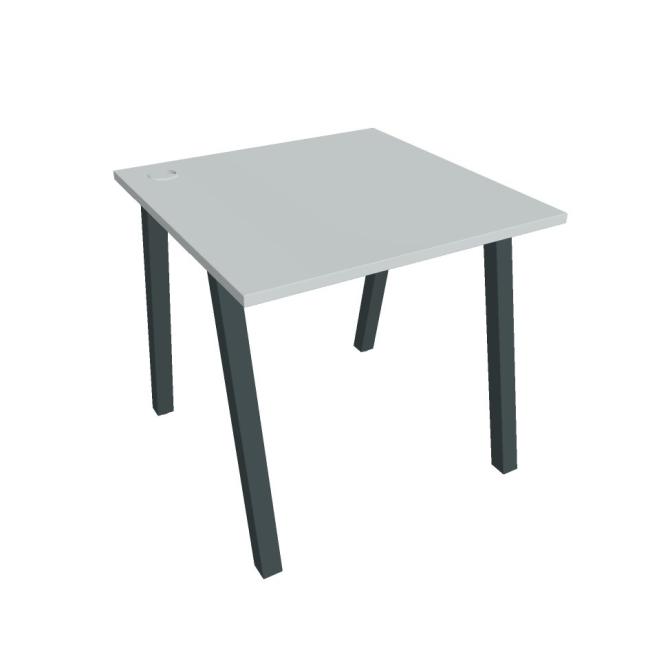Schreibtisch UNI A, 80x75,5x80 cm, grau/schwarz