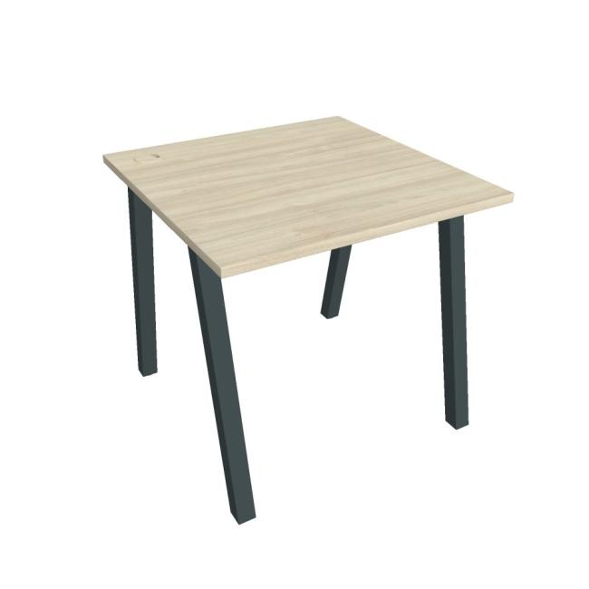Schreibtisch UNI A, 80 x 75,5 x 80 cm, Akazie/Schwarz