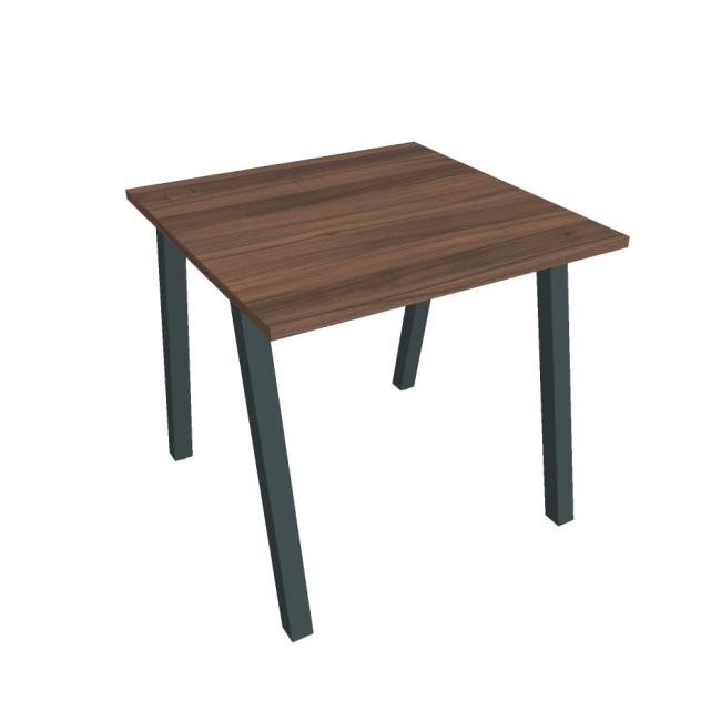 Schreibtisch UNI A, 80 x 75,5 x 80 cm, Walnuss/Schwarz