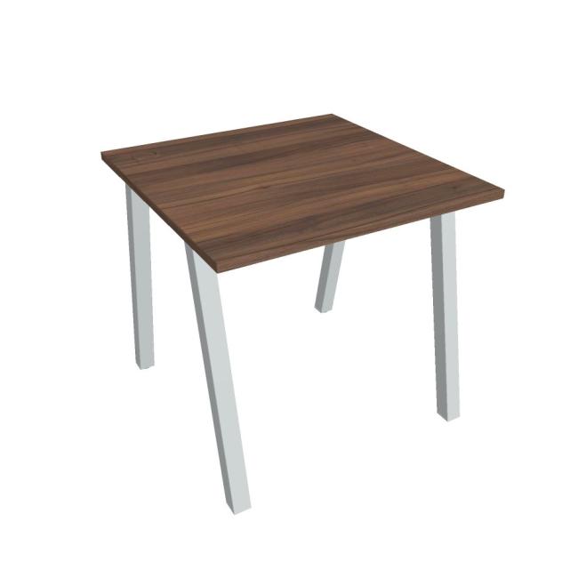 Schreibtisch UNI A, 80x75,5x80 cm, Walnuss/Grau