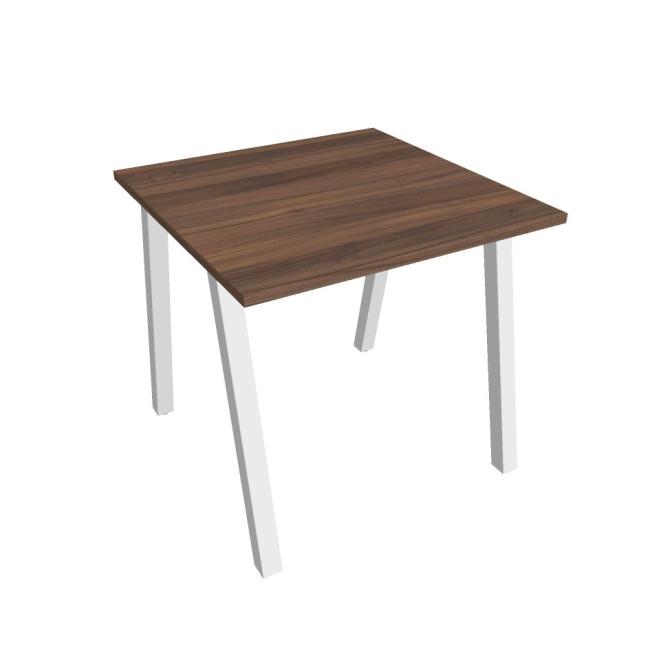 Schreibtisch UNI A, 80 x 75,5 x 80 cm, Nussbaum/Weiß