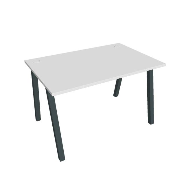 Schreibtisch UNI A, 120x75,5x80 cm, weiß/schwarz