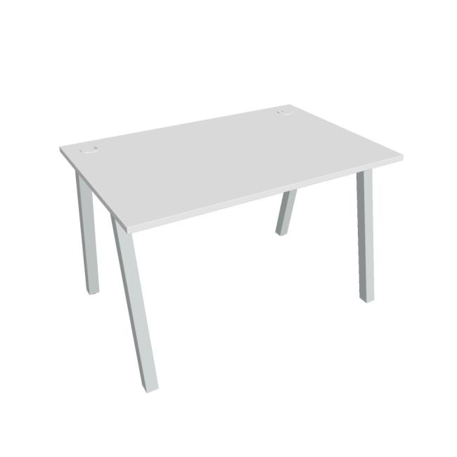 Schreibtisch UNI A, 120x75,5x80 cm, weiß/grau