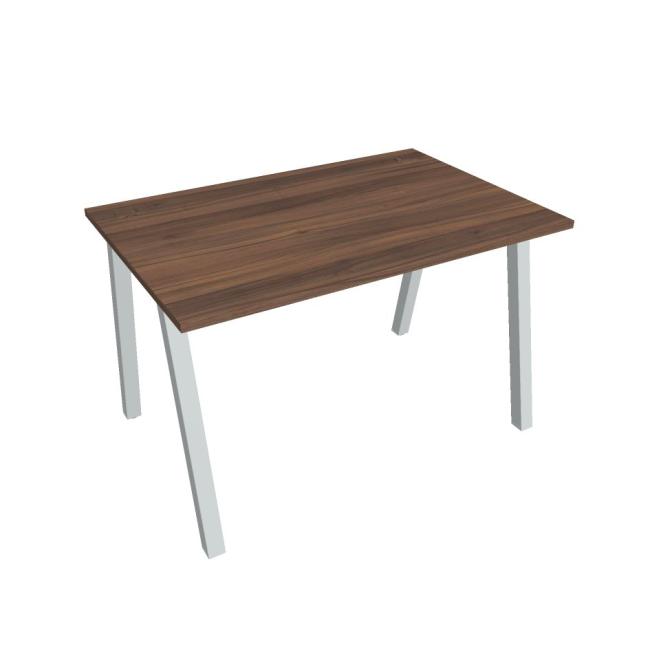 Schreibtisch UNI A, 120x75,5x80 cm, Walnuss/Grau