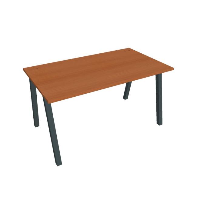 Schreibtisch UNI A, 140 x 75,5 x 80 cm, Kirsche/Schwarz