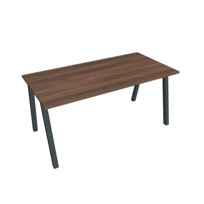 [ON919778] Schreibtisch UNI A, 160 x 75,5 x 80 cm, Walnuss/Schwarz