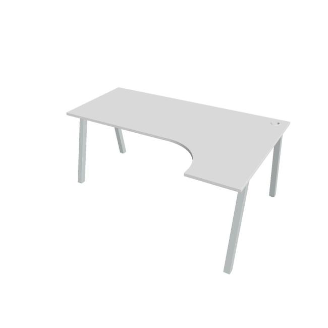 [ON919830] Schreibtisch UNI A, ergo, links, 180x75,5x120 cm, weiß/grau