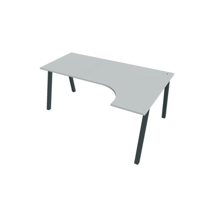 [ON919832] Schreibtisch UNI A, ergo, links, 180x75,5x120 cm, grau/schwarz