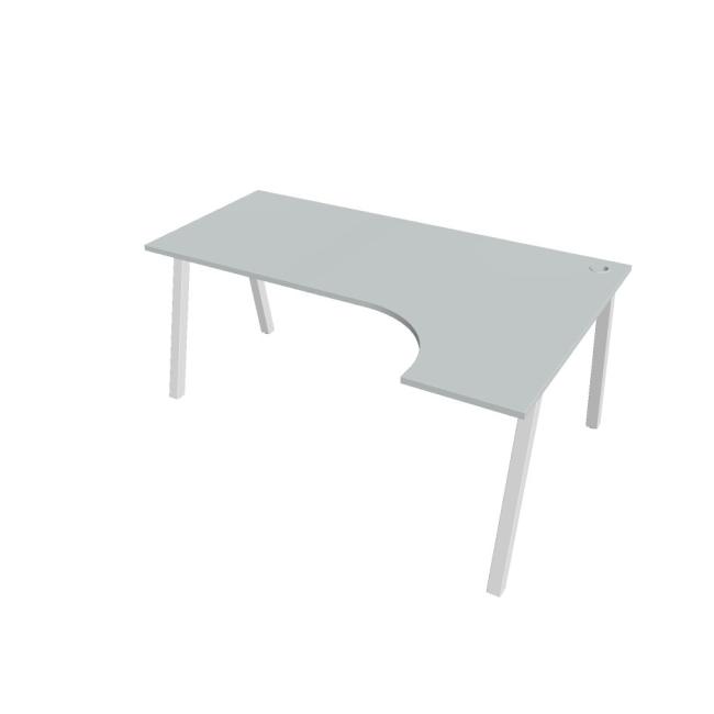 [ON919834] Schreibtisch UNI A, ergo, links, 180x75,5x120 cm, grau/weiß