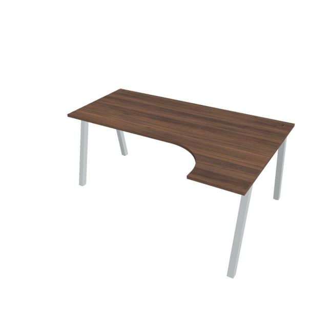 [ON919839] Schreibtisch UNI A, ergo, links, 180x75,5x120 cm, Walnuss/Grau