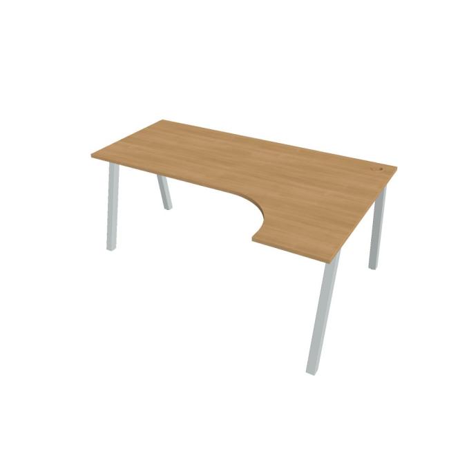 [ON919842] Schreibtisch UNI A, ergo, links, 180x75,5x120 cm, Eiche/Grau