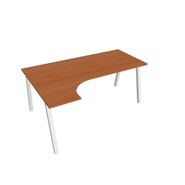 [ON919855] Schreibtisch UNI A, ergo, rechts, 180x75,5x120 cm, Kirsche/Weiß