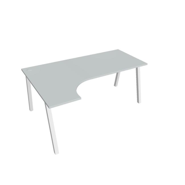 [ON919864] Schreibtisch UNI A, ergo, rechts, 180x75,5x120 cm, grau/weiß